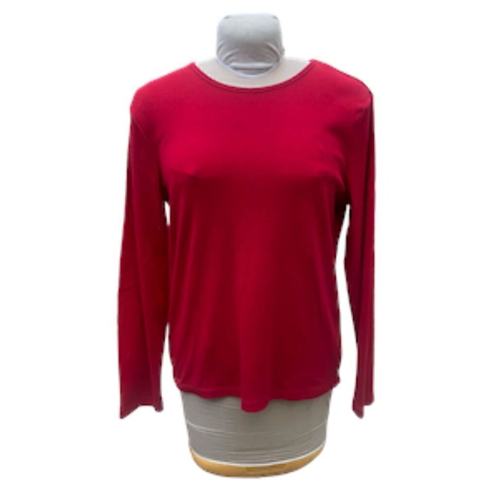 Lauren Ralph Lauren Classic T-Shirt Long Sleeve XL Red Valentine